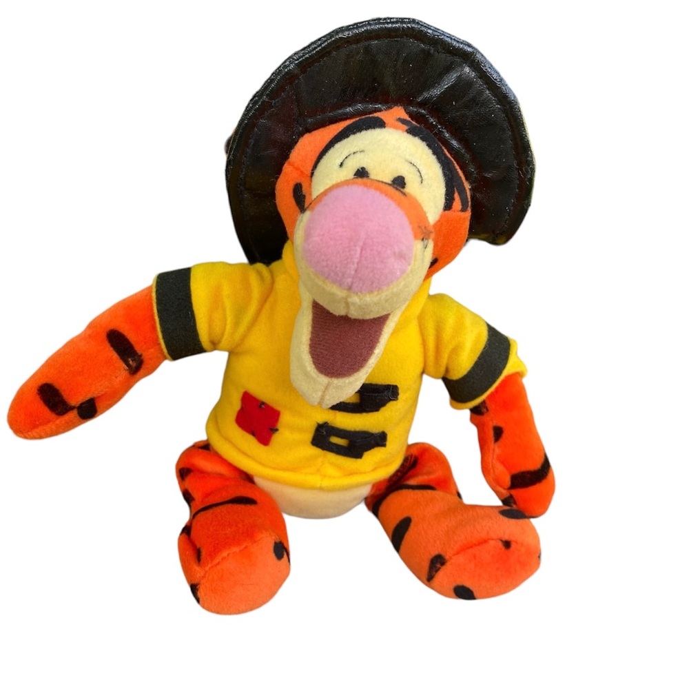 Disney Store Firefighter Winnie The Pooh Tigger Plush Stuffed Animal
